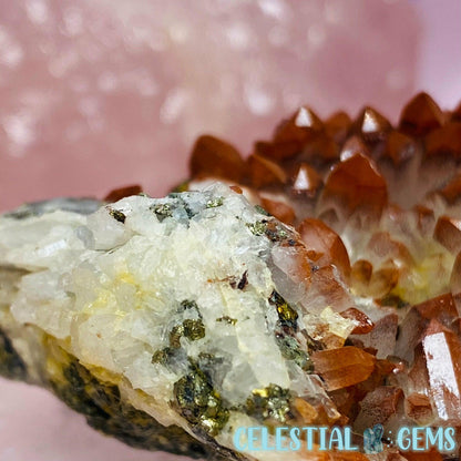 Red Hematoid Quartz with Pyrite Medium Cluster Specimen D