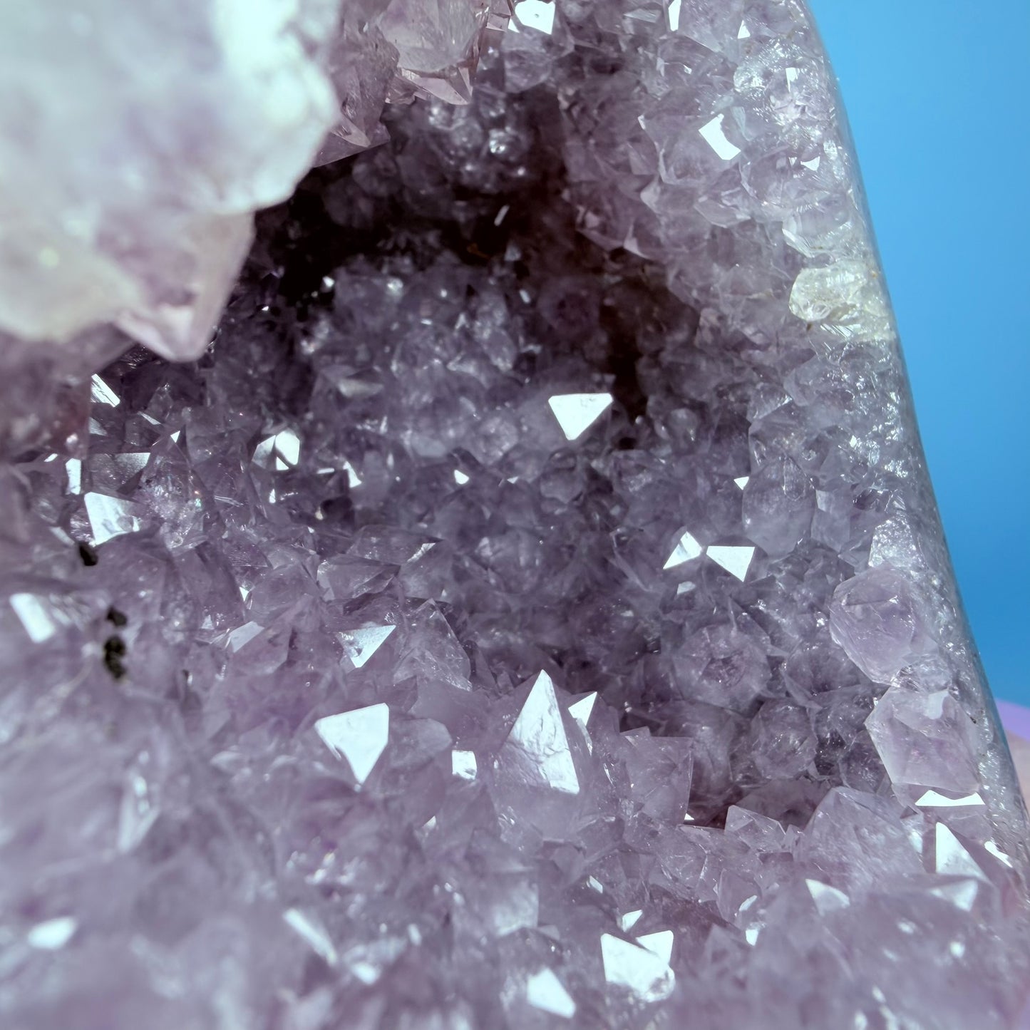 Amethyst Large Semi-Polished Geode Freeform with Agate (Video)