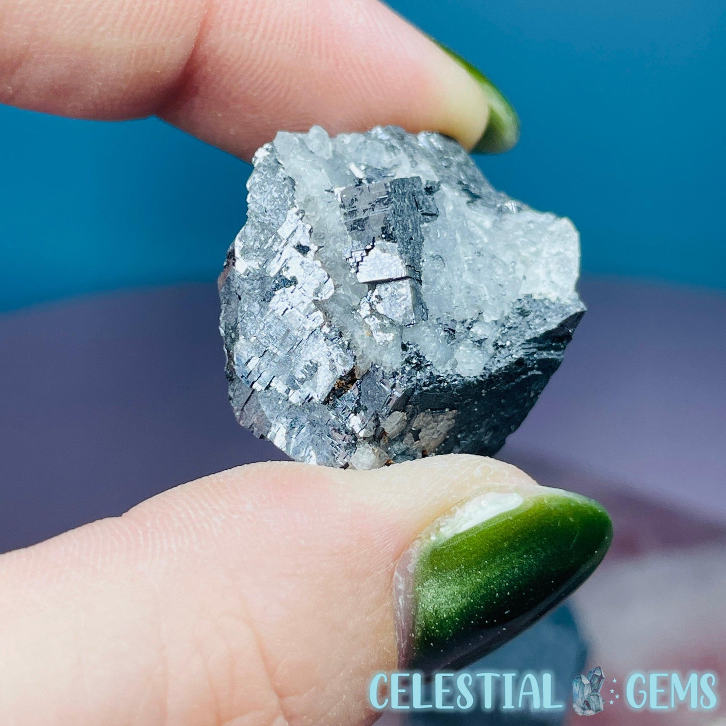 Galena Raw Small Cubic Chunk (Lead Sulfide)