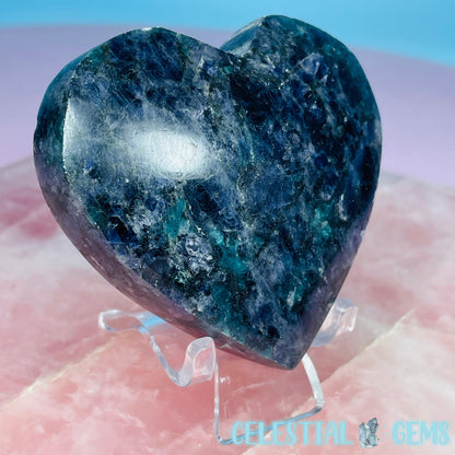 Iolite (Cordierite) + Blue Apatite Heart Medium Carving