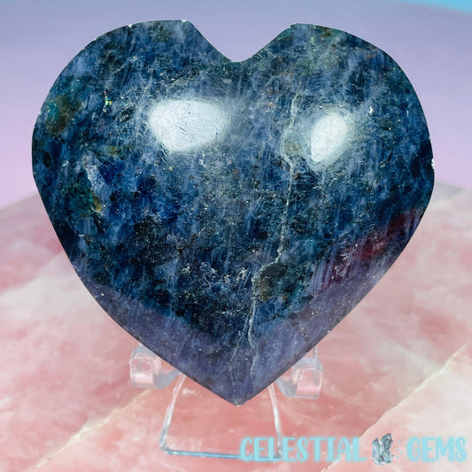 Iolite (Cordierite) + Blue Apatite Heart Medium Carving