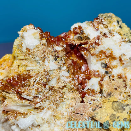 Vanadinite over Barite Raw Cluster Specimen