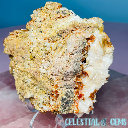 Vanadinite over Barite Raw Cluster Specimen