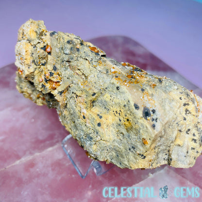 Vanadinite over Barite Raw Cluster Specimen