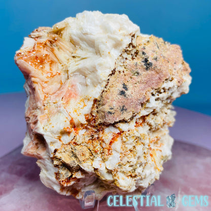 Vanadinite over Barite Raw Cluster Specimen