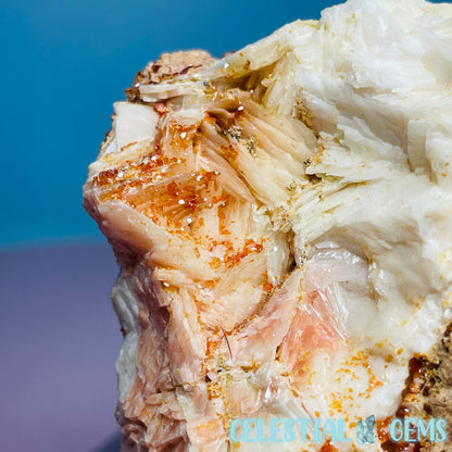 Vanadinite over Barite Raw Cluster Specimen