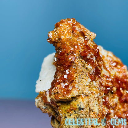 Vanadinite over Barite Raw Cluster Specimen
