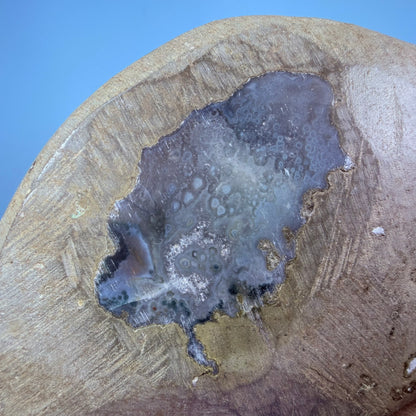 Amethyst Cluster Heart Large Carving on Metal Stand (Video)