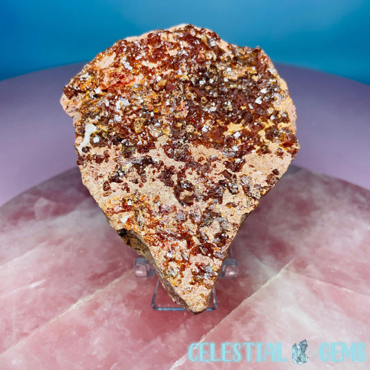 Vanadinite over Barite Raw Cluster Specimen