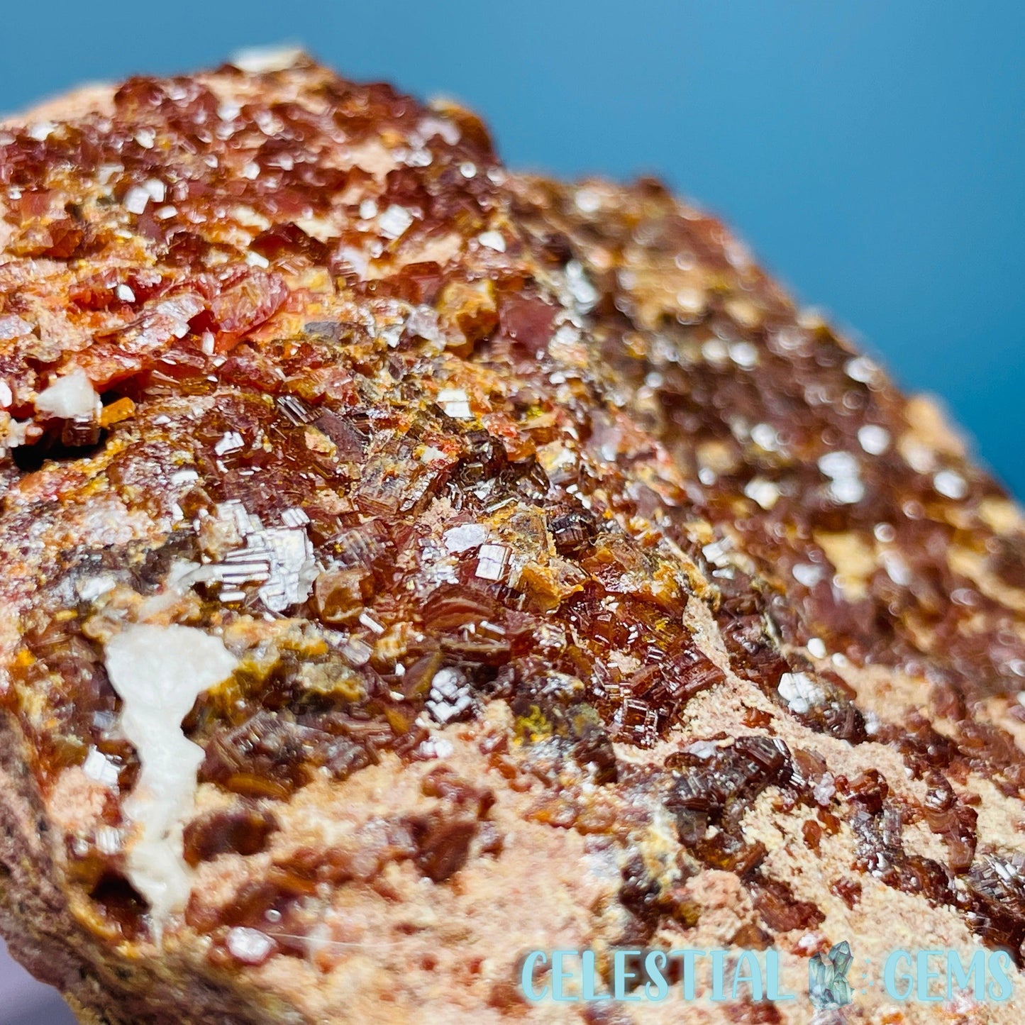 Vanadinite over Barite Raw Cluster Specimen