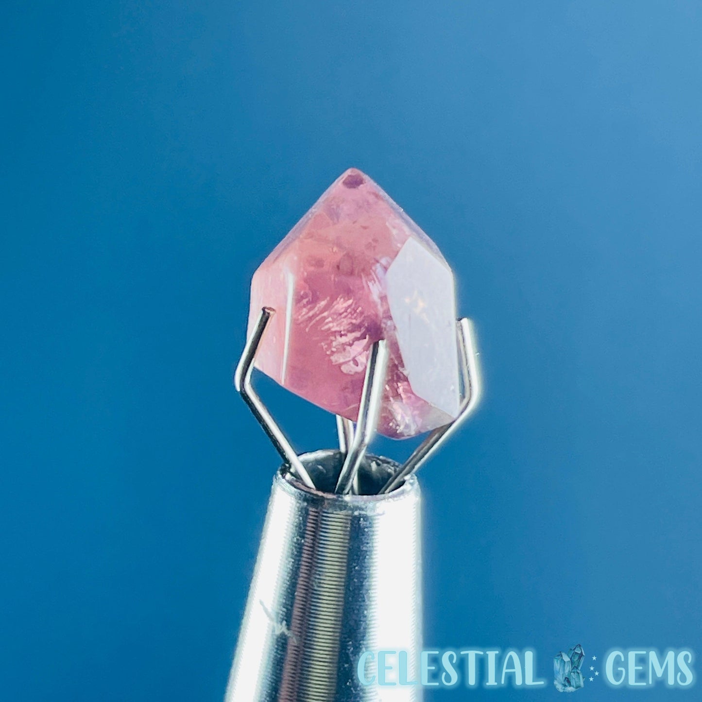 Pink Rubellite Tourmaline Faceted Mini Gemstone in Specimen Pottle