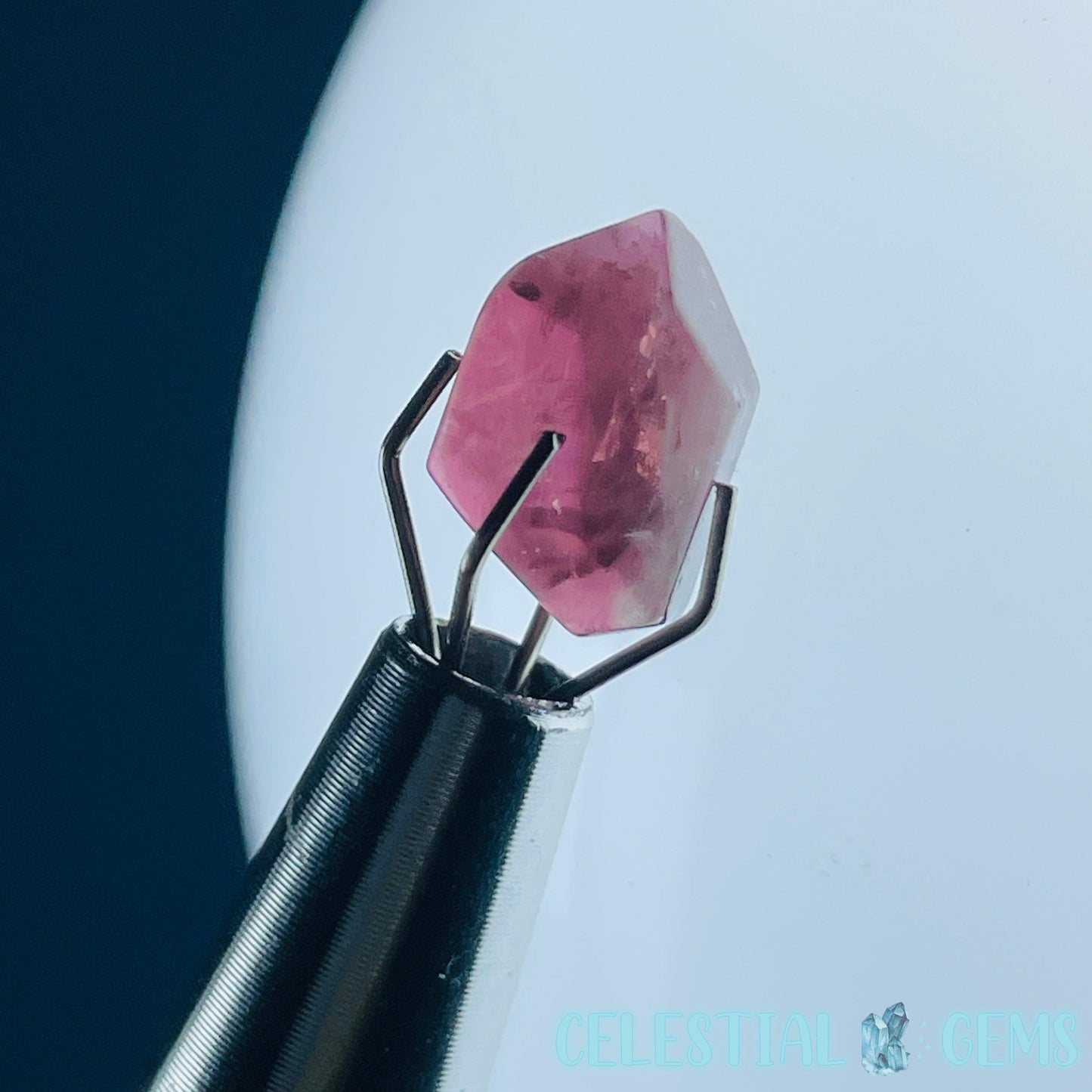 Pink Rubellite Tourmaline Faceted Mini Gemstone in Specimen Pottle