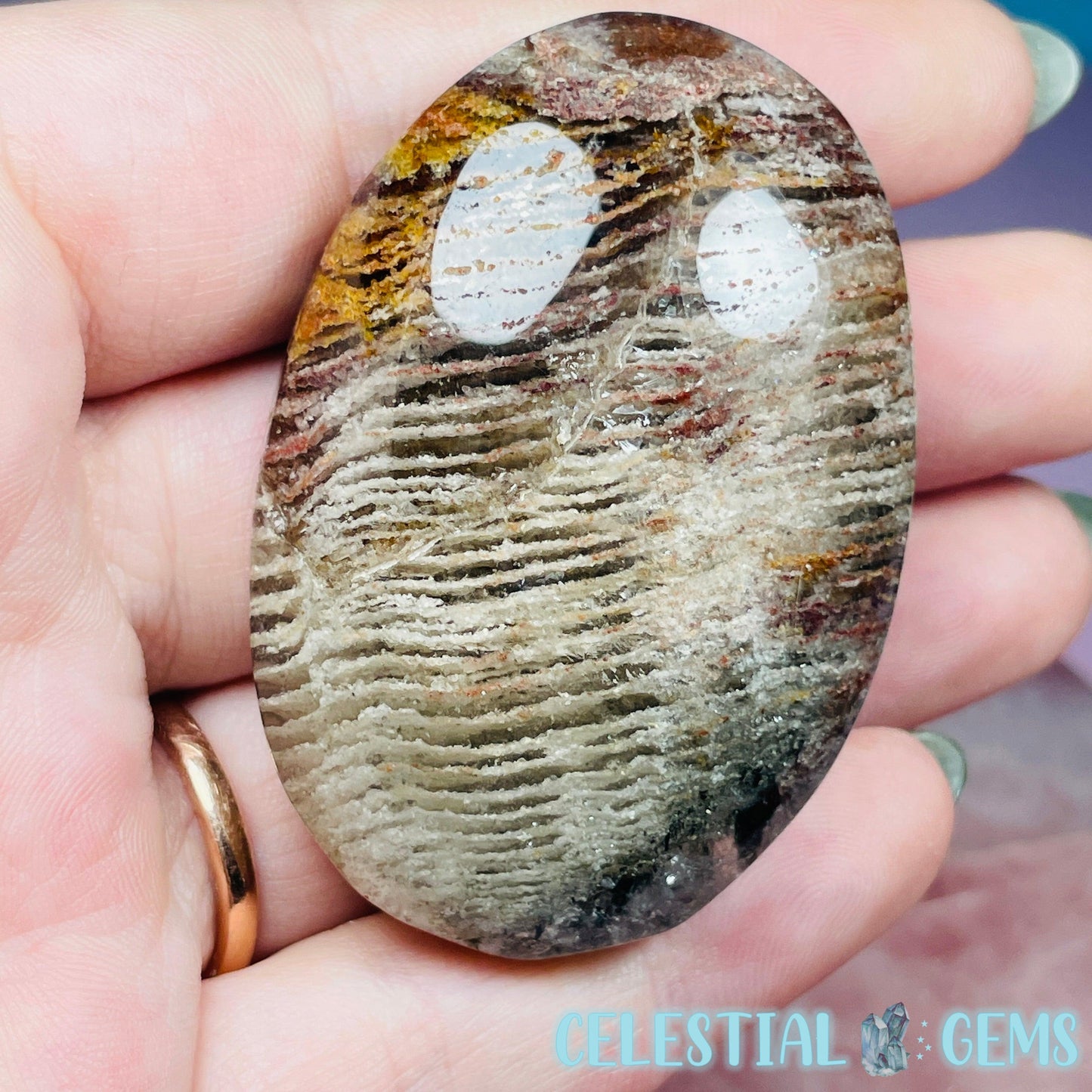 Thousand Layer Garden Quartz Palmstone