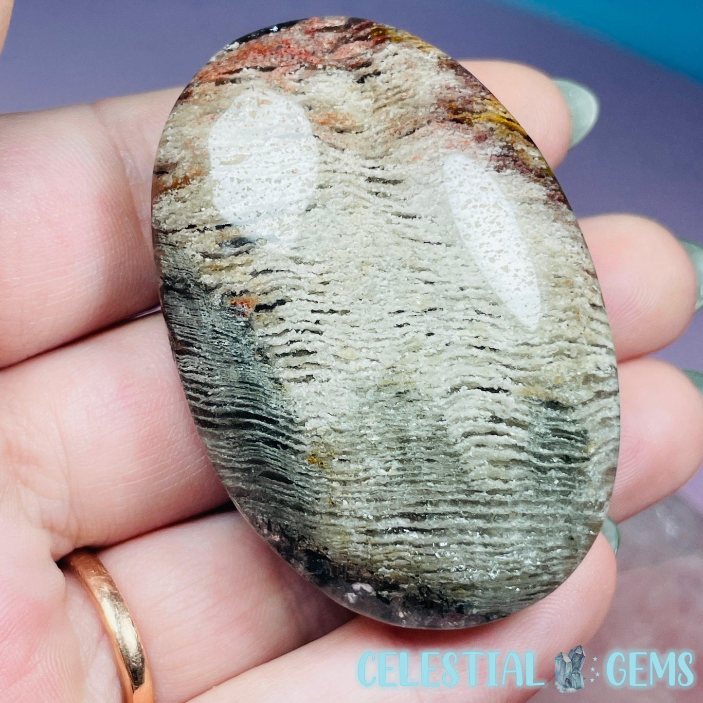 Thousand Layer Garden Quartz Palmstone