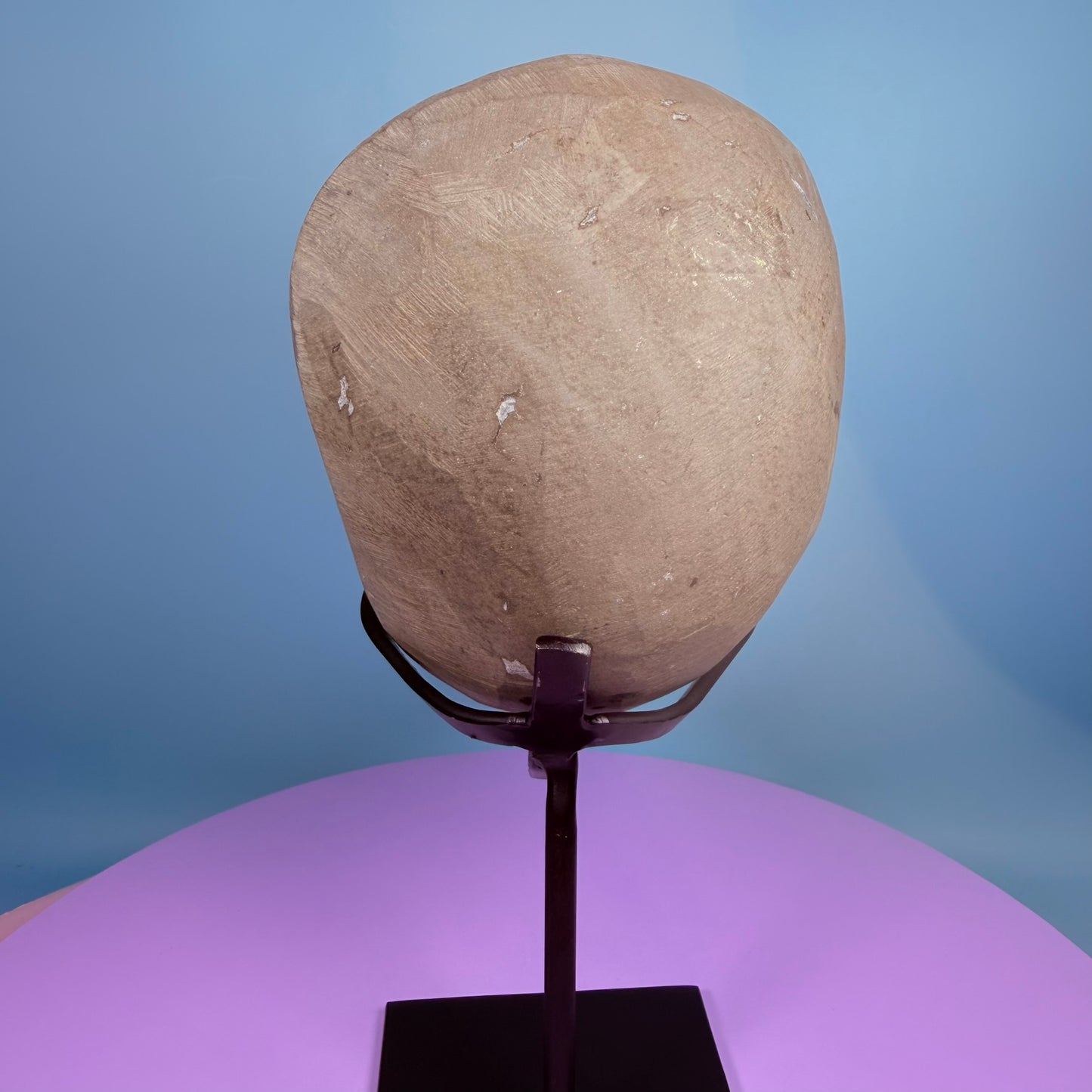 Berry Amethyst Large Semi-Polished Cluster Freeform on Metal Stand (Video)