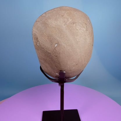 Berry Amethyst Large Semi-Polished Cluster Freeform on Metal Stand (Video)