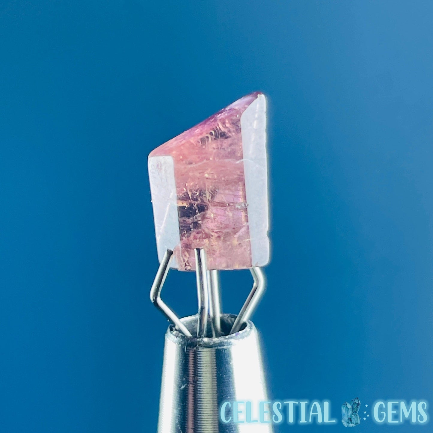 Pink Rubellite Tourmaline Faceted Mini Gemstone in Specimen Pottle