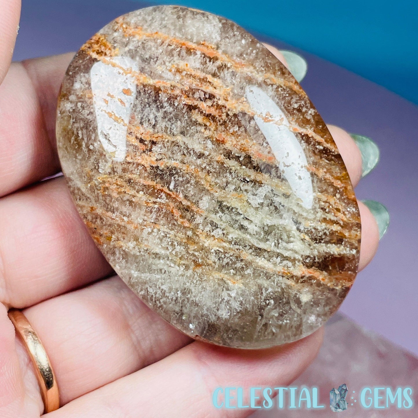 Thousand Layer Garden Quartz Palmstone