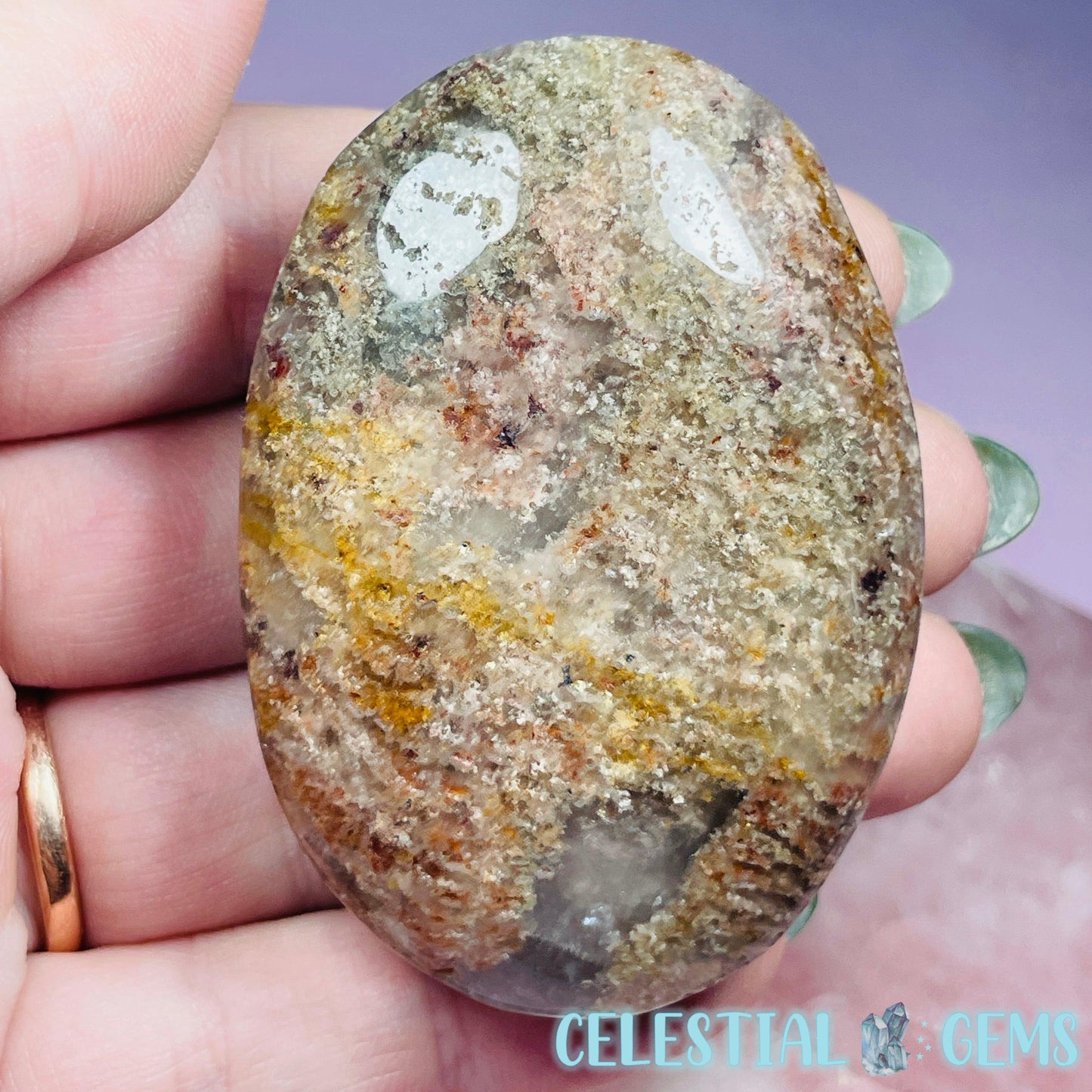 Thousand Layer Garden Quartz Palmstone