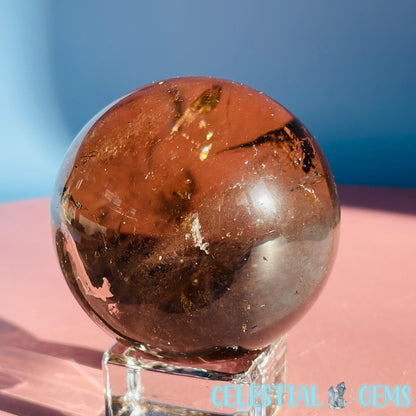 Smoky Quartz Medium Sphere (Video)