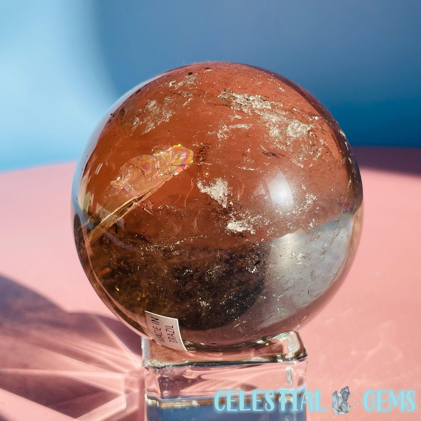 Smoky Quartz Medium Sphere (Video)