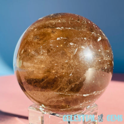 Smoky Quartz Medium Sphere (Video)