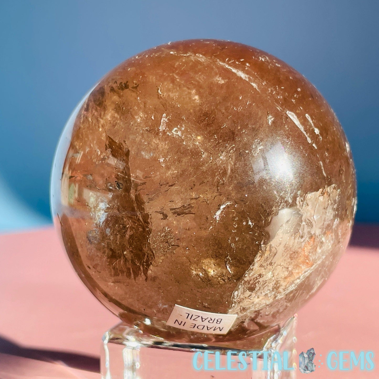 Smoky Quartz Medium Sphere (Video)