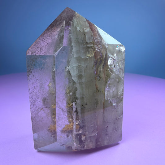 Green Amphibole Garden Quartz Chunky Medium Tower