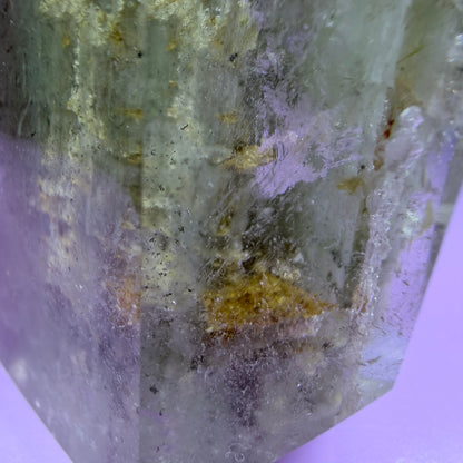 Green Amphibole Garden Quartz Chunky Medium Tower