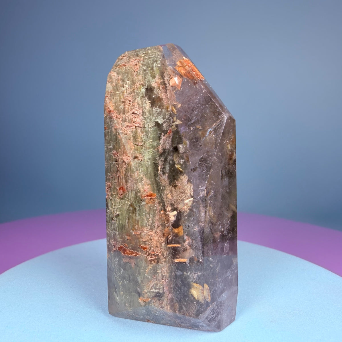 Green Amphibole Garden Quartz Small Tower