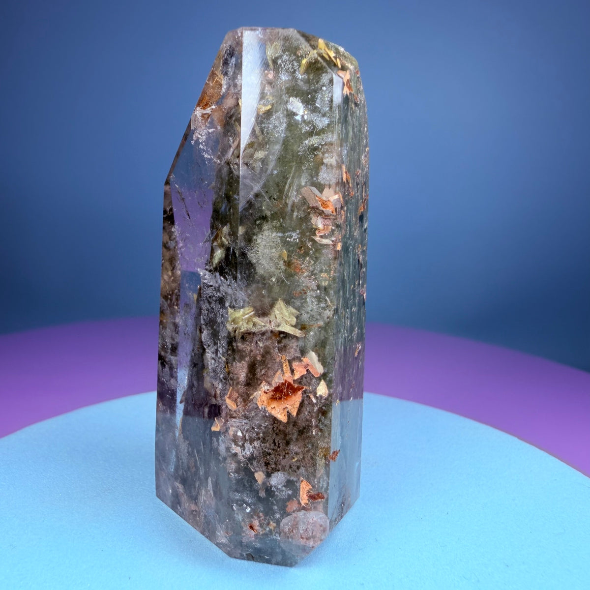 Green Amphibole Garden Quartz Small Tower