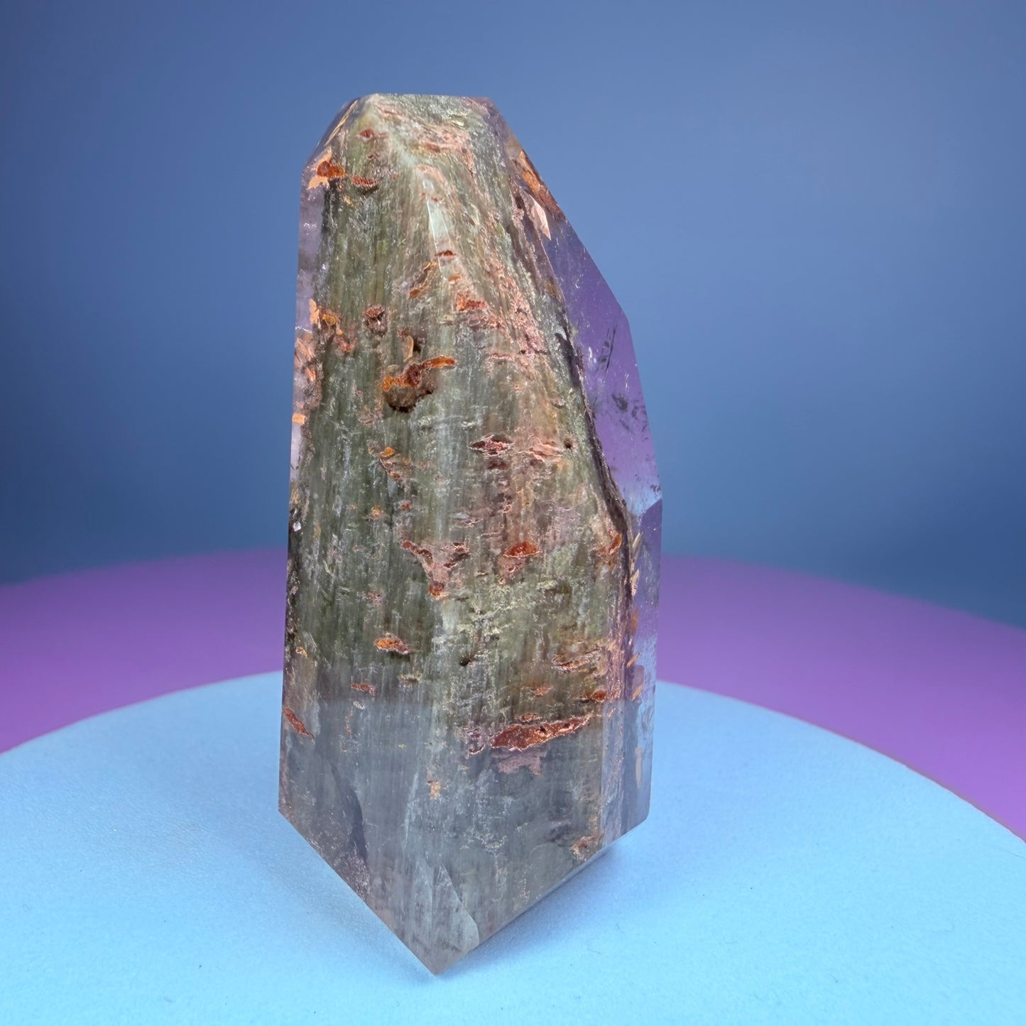 Green Amphibole Garden Quartz Small Tower