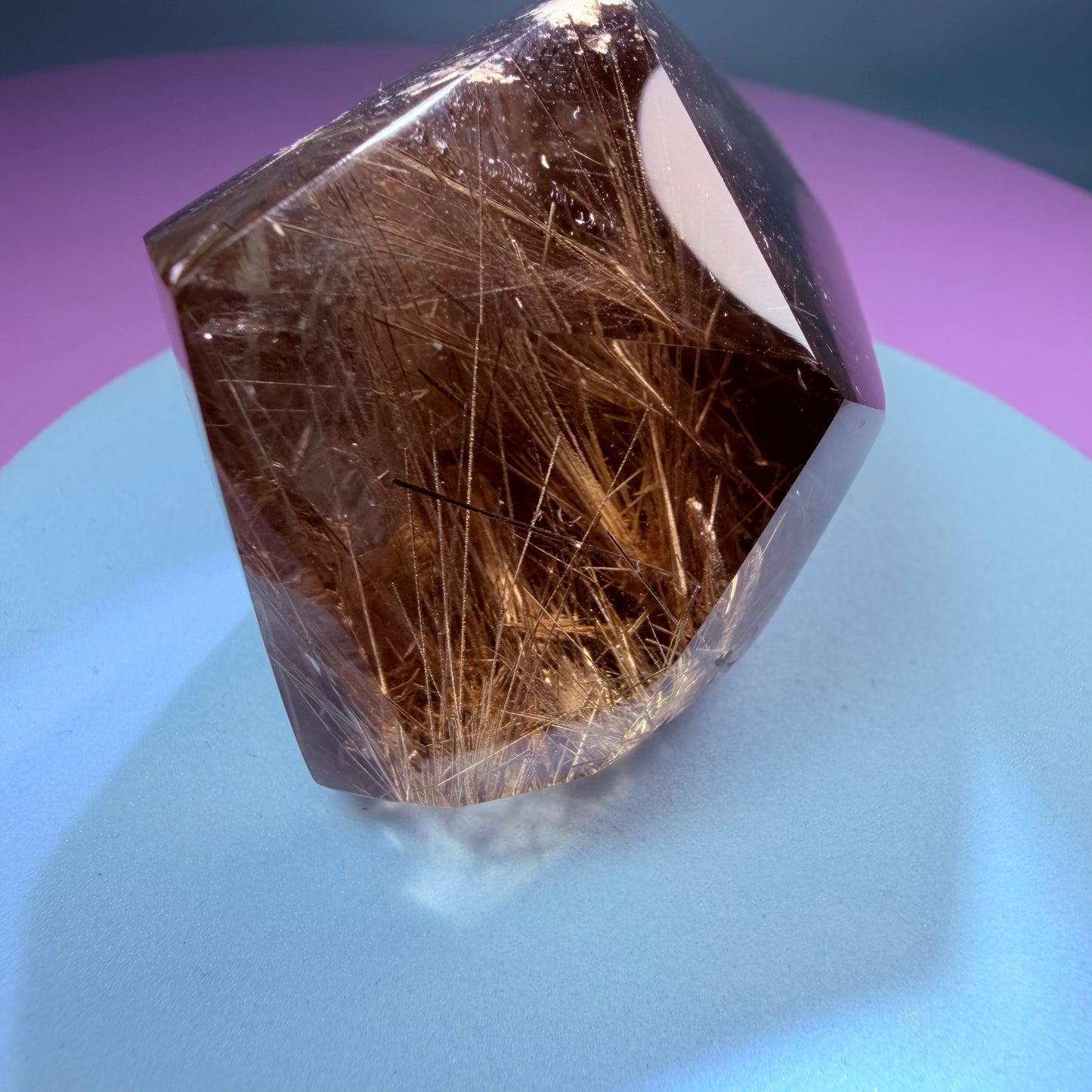 Silver Rutile Smoky Quartz Semi-Polished Medium Freeform