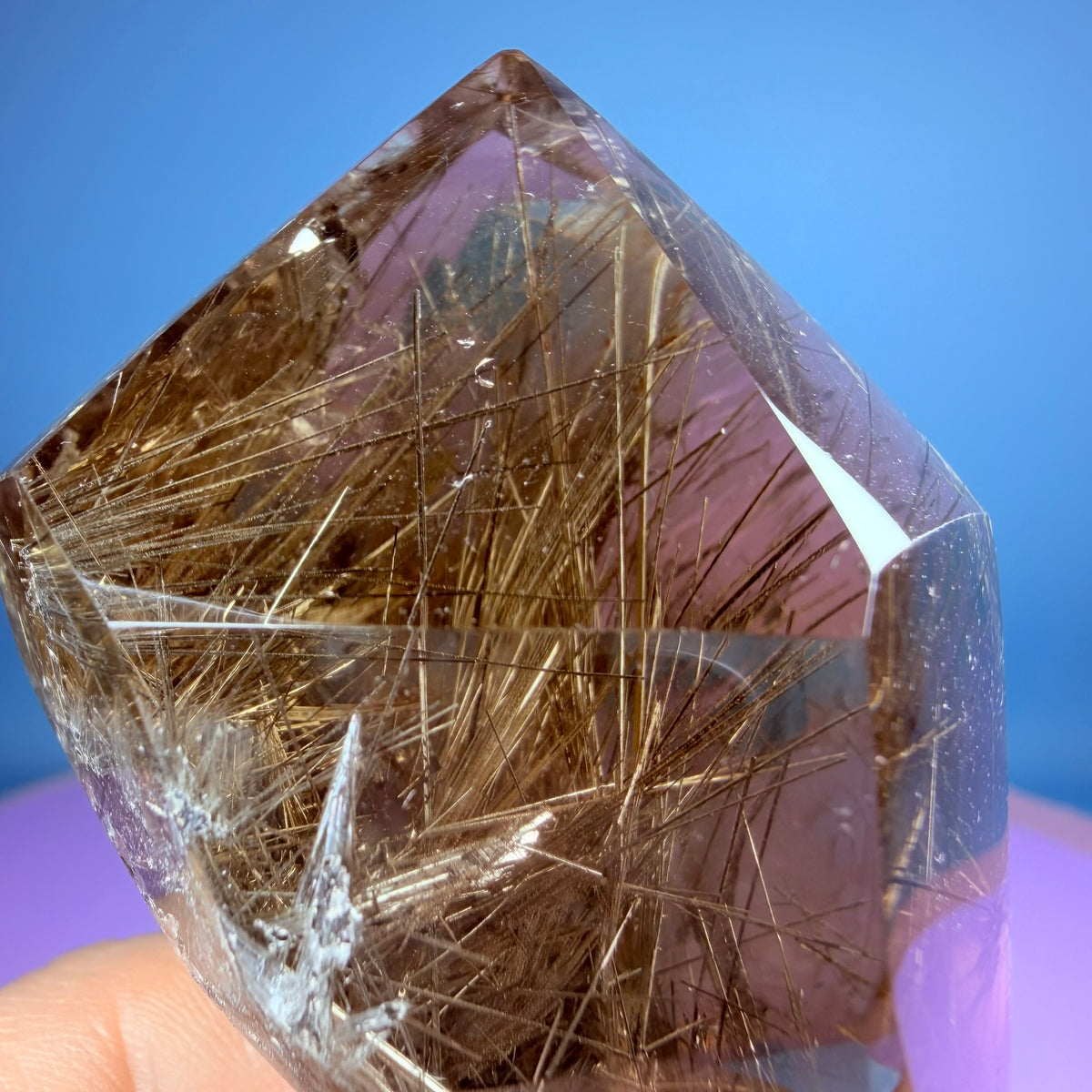 Silver Rutile Smoky Quartz Semi-Polished Medium Freeform