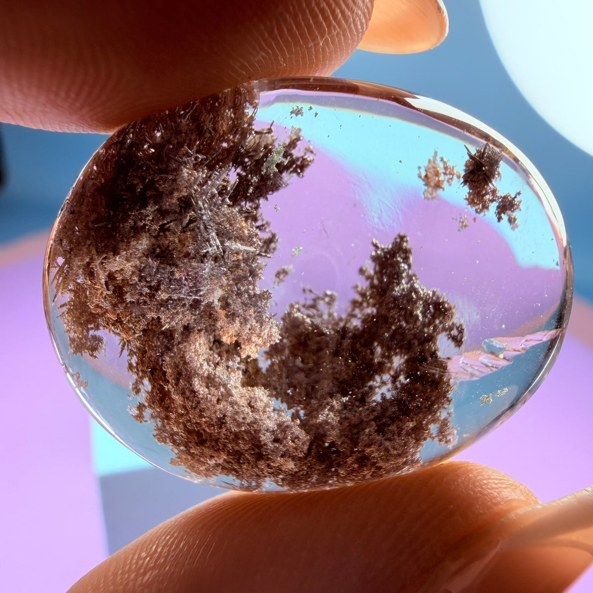 Silver Rutile Garden Quartz Lens