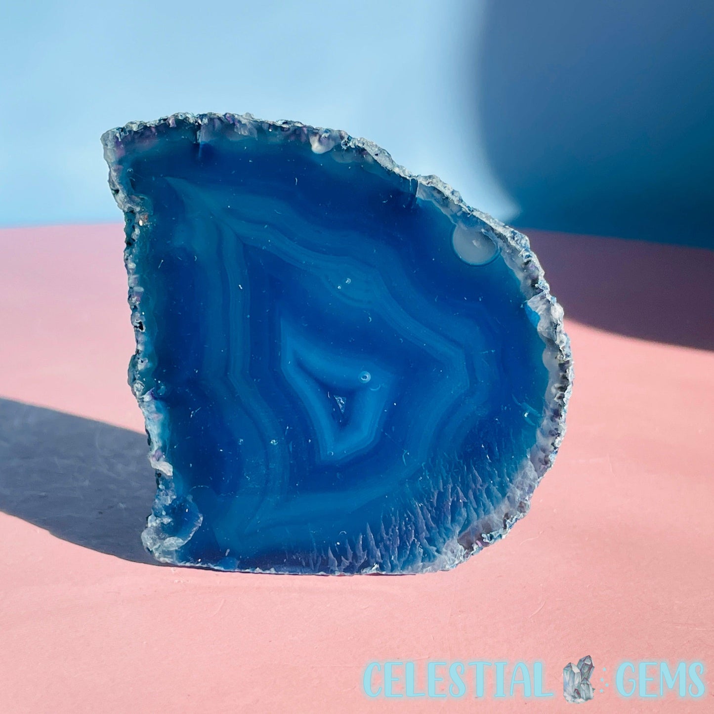 Blue Agate Small Semi-Polished Freeform