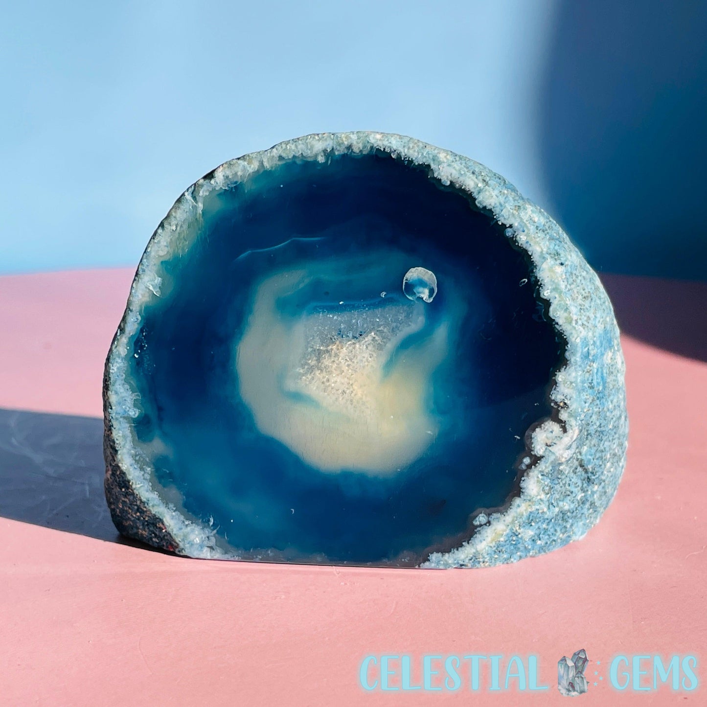 Blue Agate Small Semi-Polished Freeform