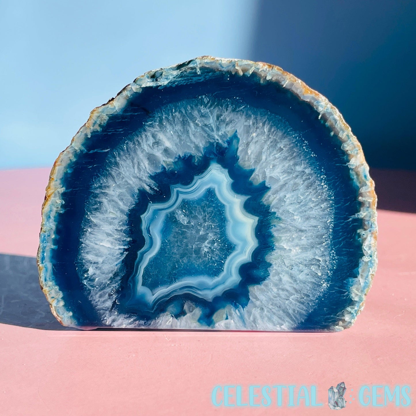 Blue Agate Small Semi-Polished Freeform