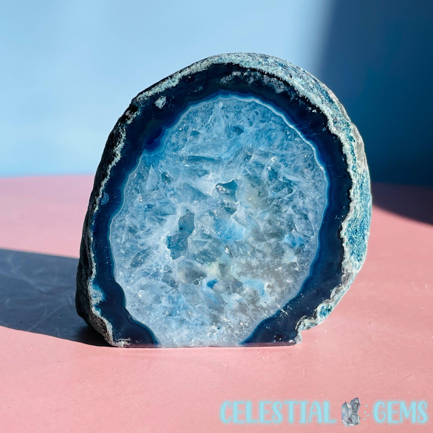 Blue Agate Small Semi-Polished Freeform