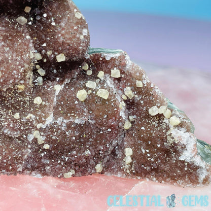 Uruguay Rainbow Amethyst Small Standing Cluster (with Calcite!)