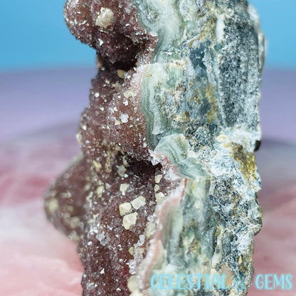 Uruguay Rainbow Amethyst Small Standing Cluster (with Calcite!)