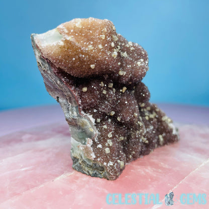 Uruguay Rainbow Amethyst Small Standing Cluster (with Calcite!)