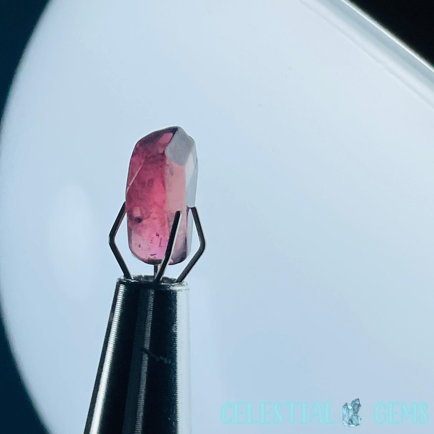 Pink Rubellite Tourmaline Faceted Mini Gemstone in Specimen Pottle