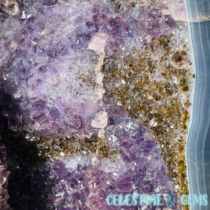 Dark Amethyst + Agate Large Geode Cave (Video)