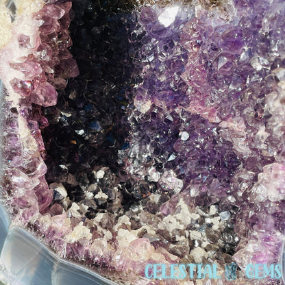 Dark Amethyst + Agate Large Geode Cave (Video)