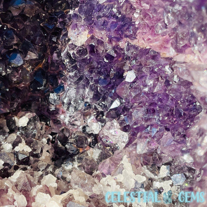 Dark Amethyst + Agate Large Geode Cave (Video)