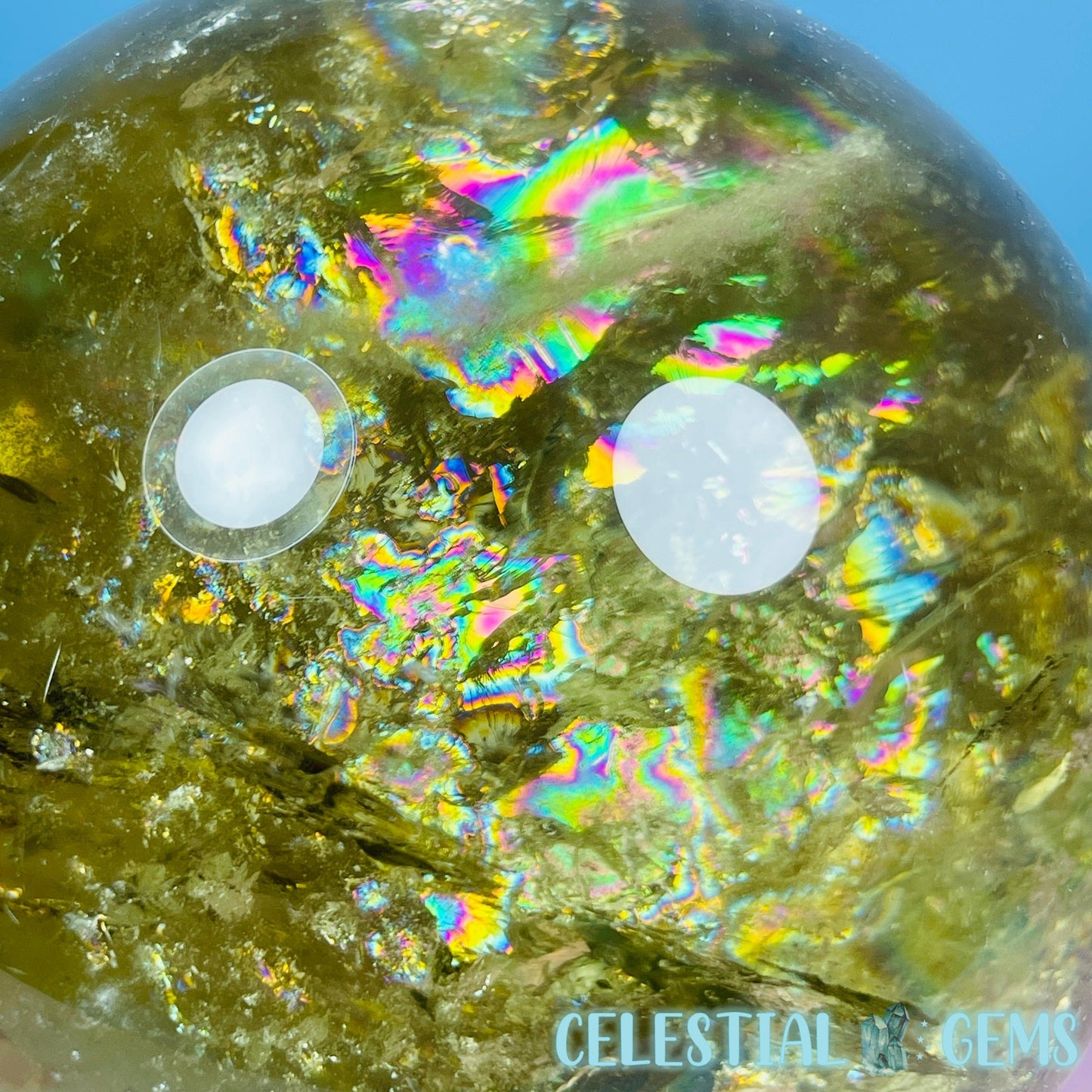 High Quality Brazilian Citrine Large Sphere (Full of Rainbows!)