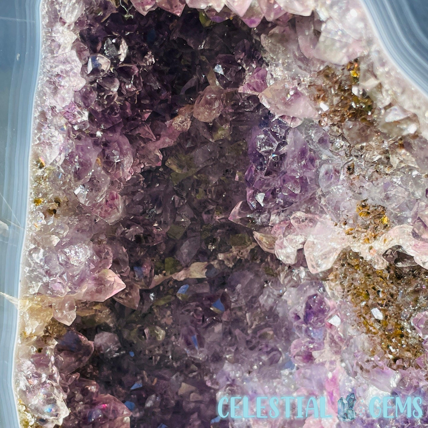 Dark Amethyst + Agate Large Geode Cave (Video)