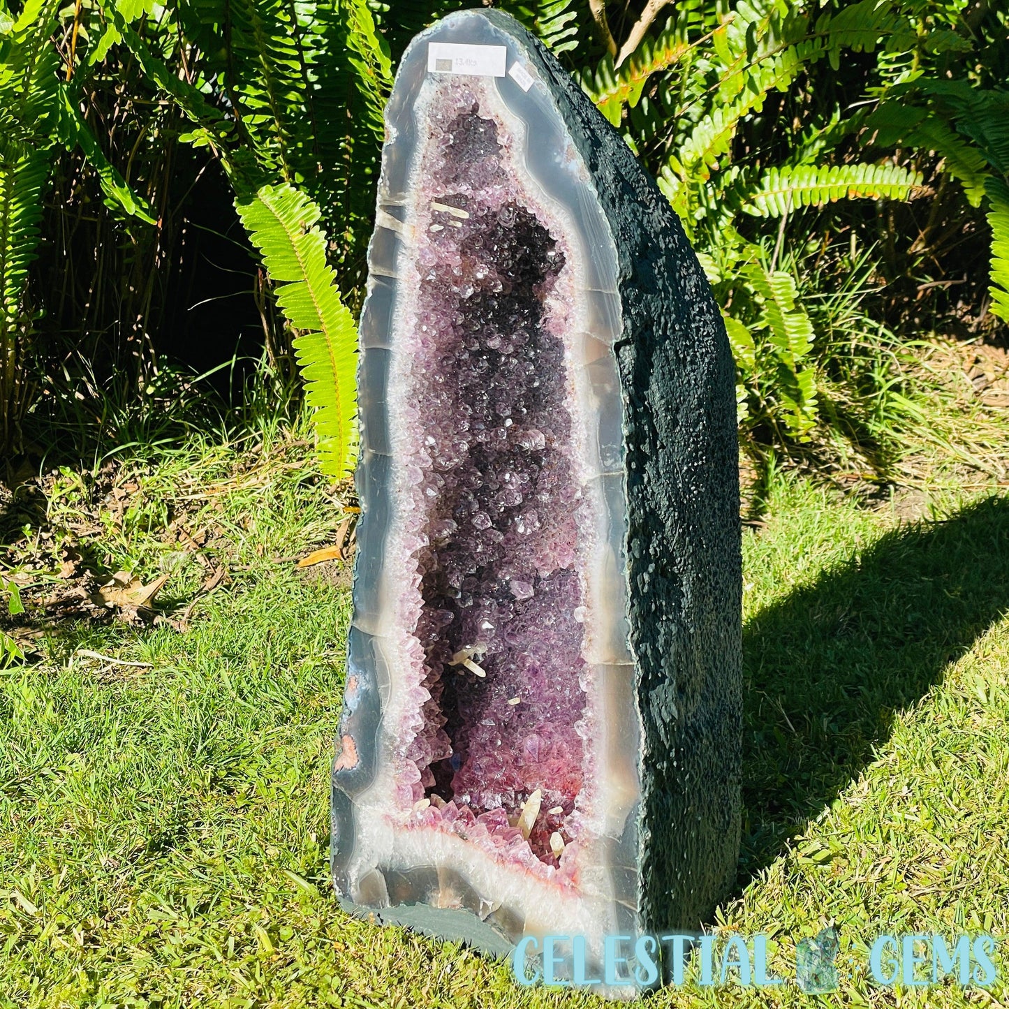 Dark Amethyst + UV Calcite Large Geode Cave (Video)