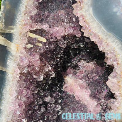 Dark Amethyst + UV Calcite Large Geode Cave (Video)